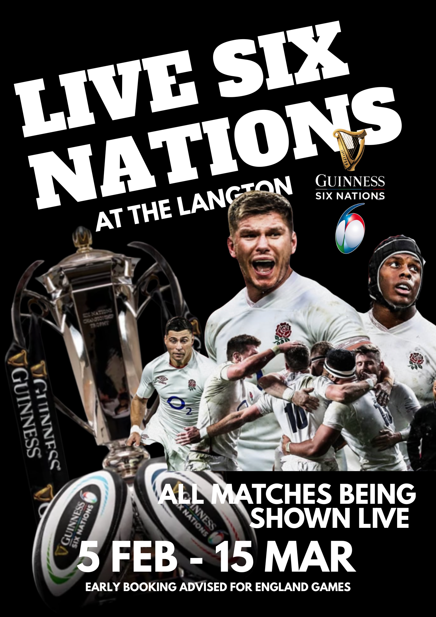 Six Nations 2026 Watch all matches LIVE at The Langton Bristol