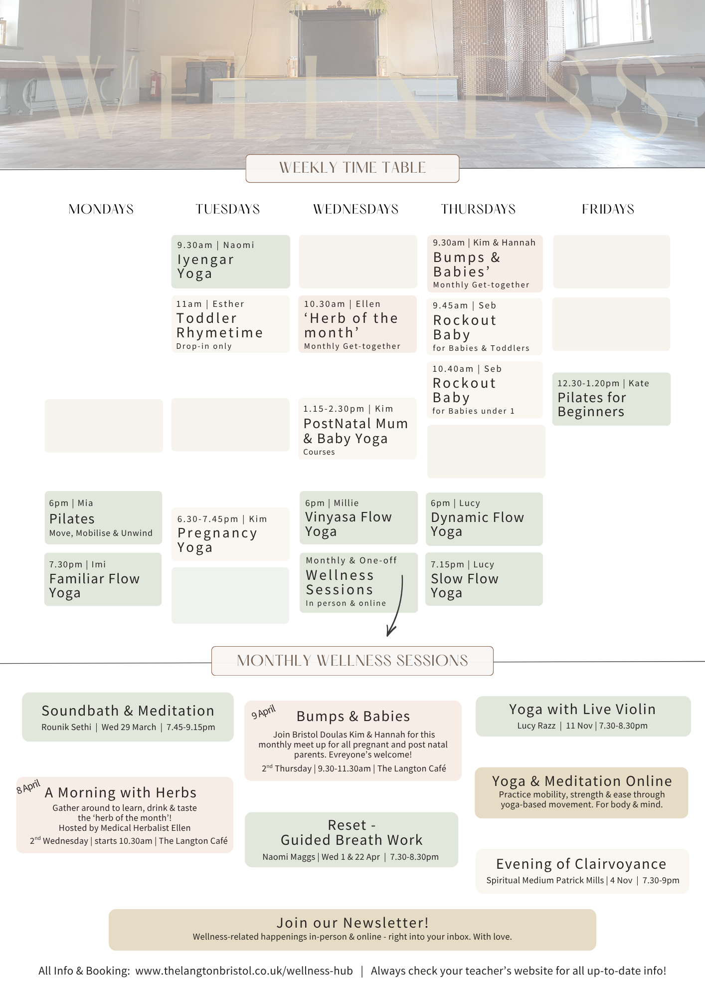 Wellness Hub timetable-11