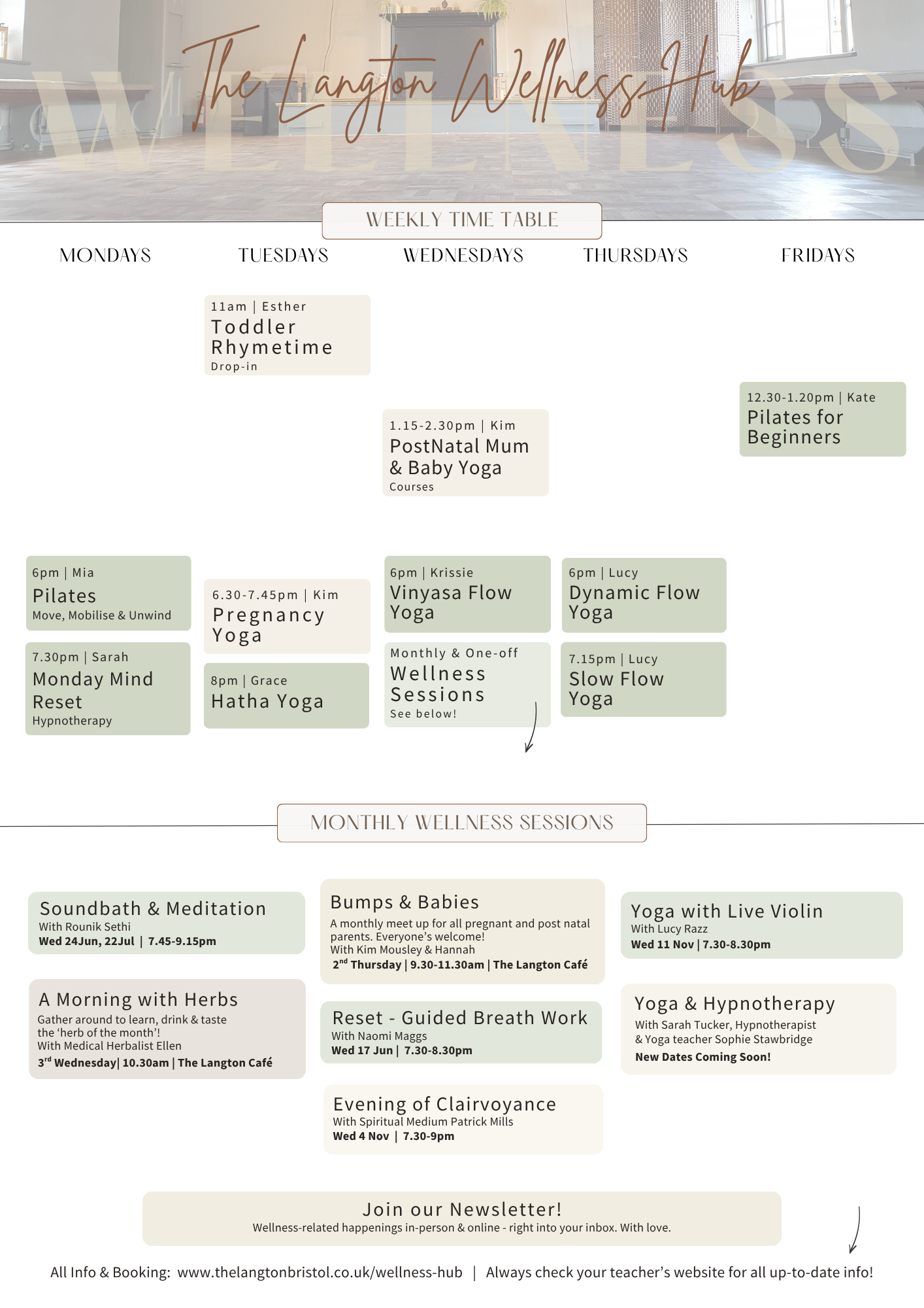 Wellness Hub timetable-17