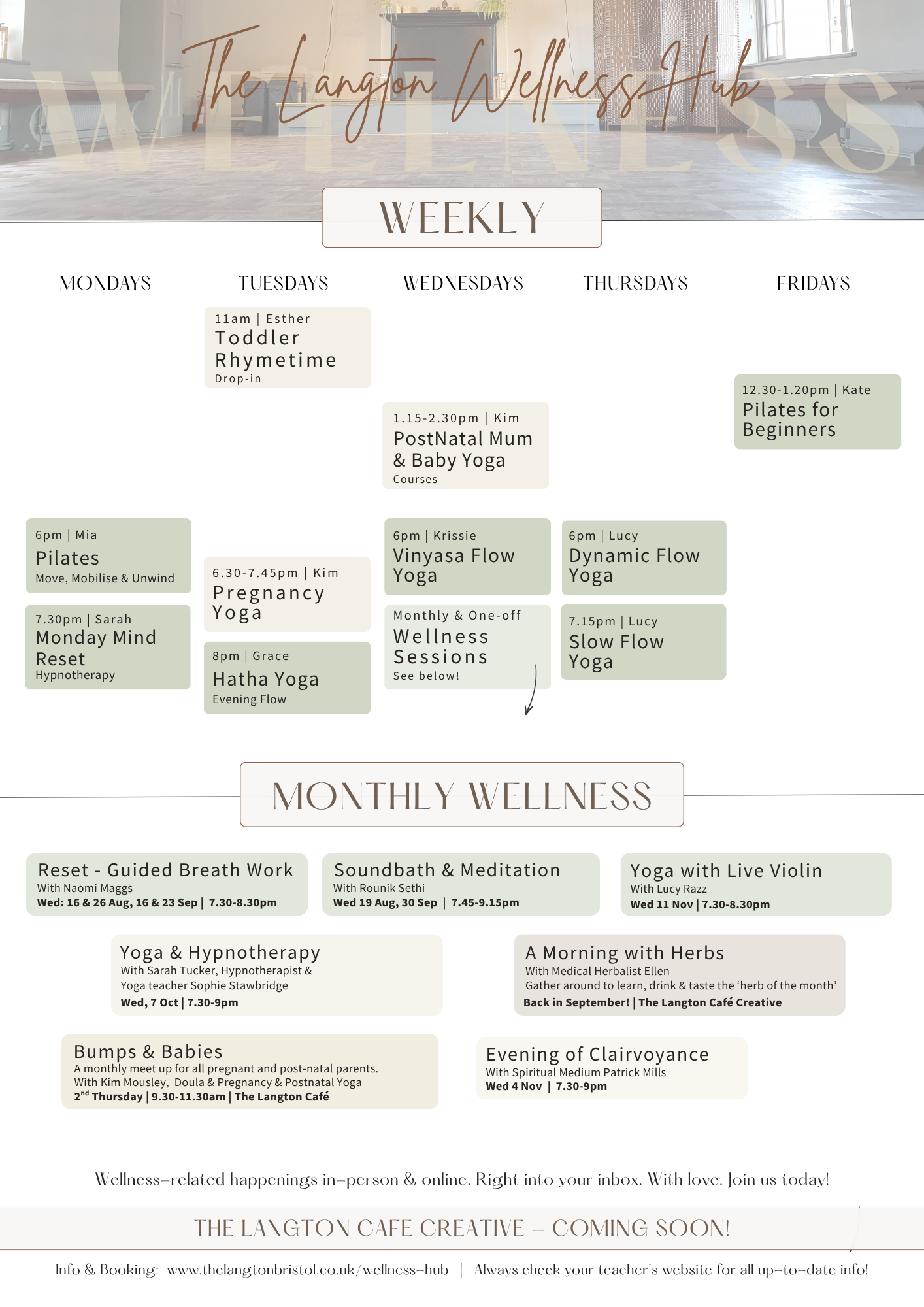 Wellness Hub timetable-3