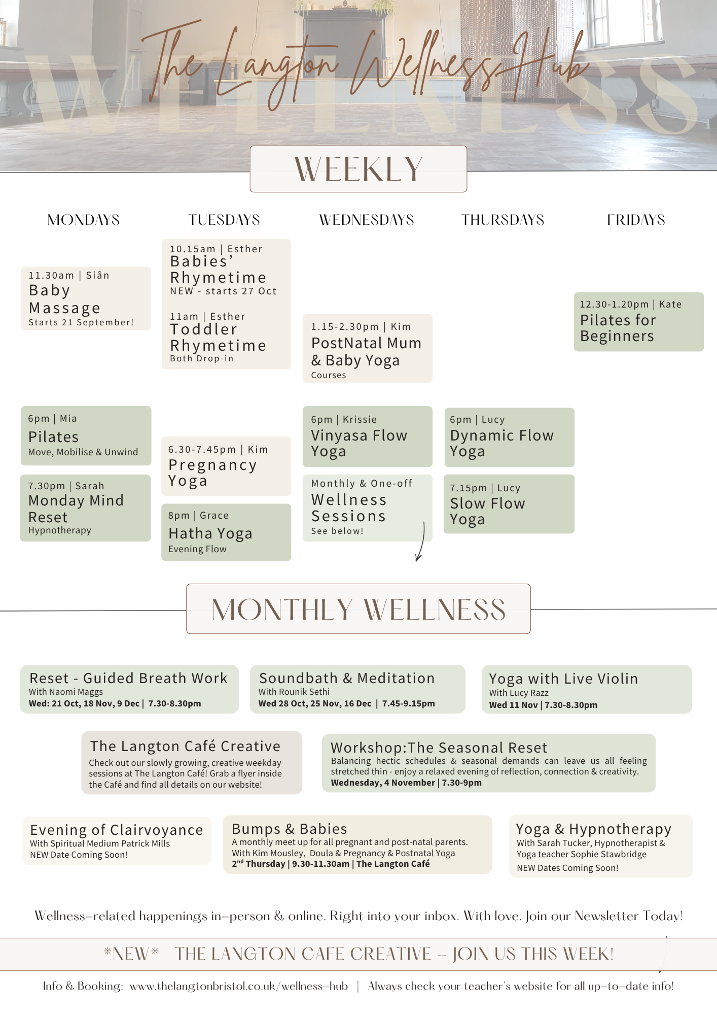 Wellness Hub timetable-2
